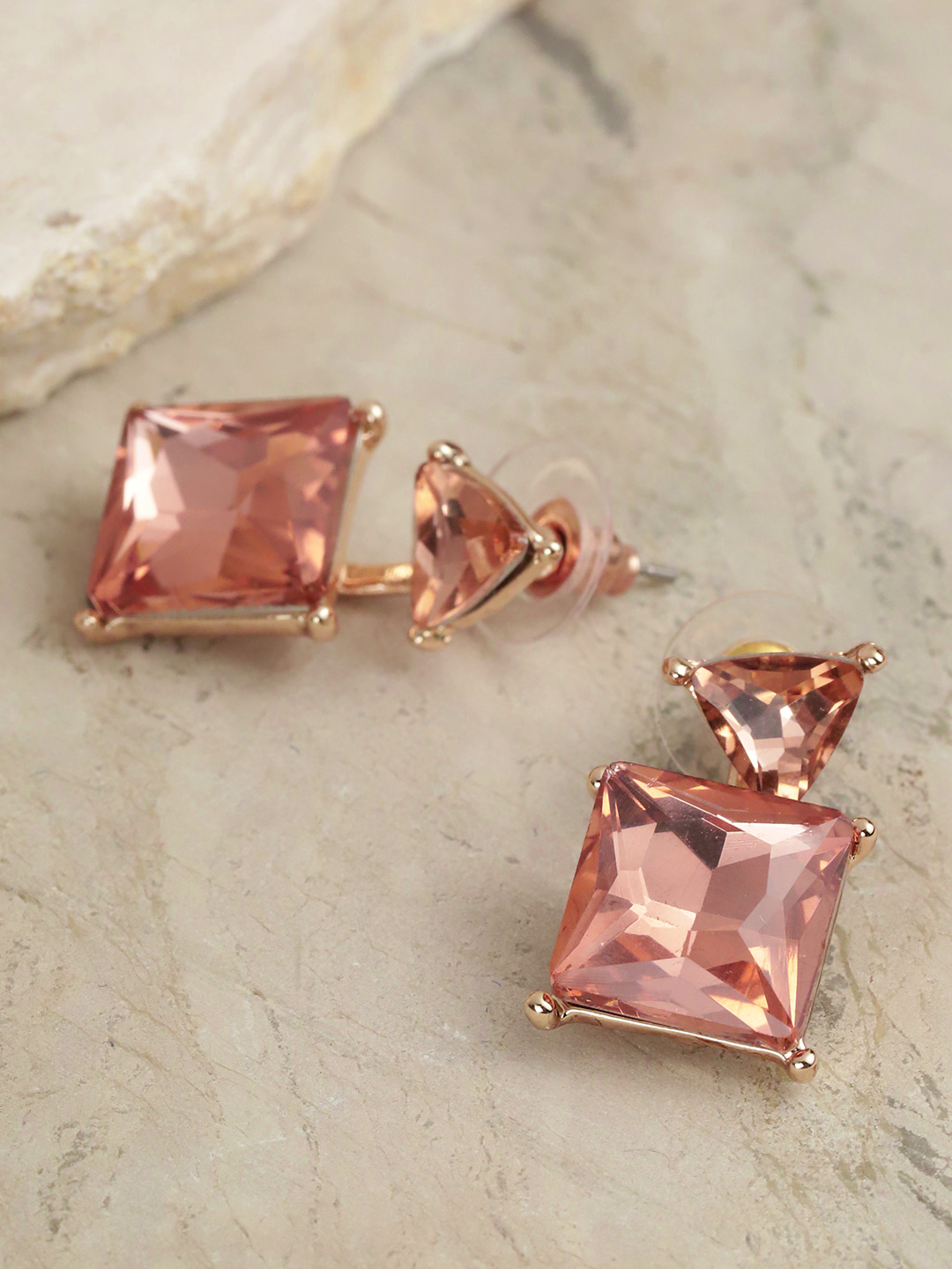 YouBella Jewellery Earings for women Crystal Earrings for Girls and Women (Peach)